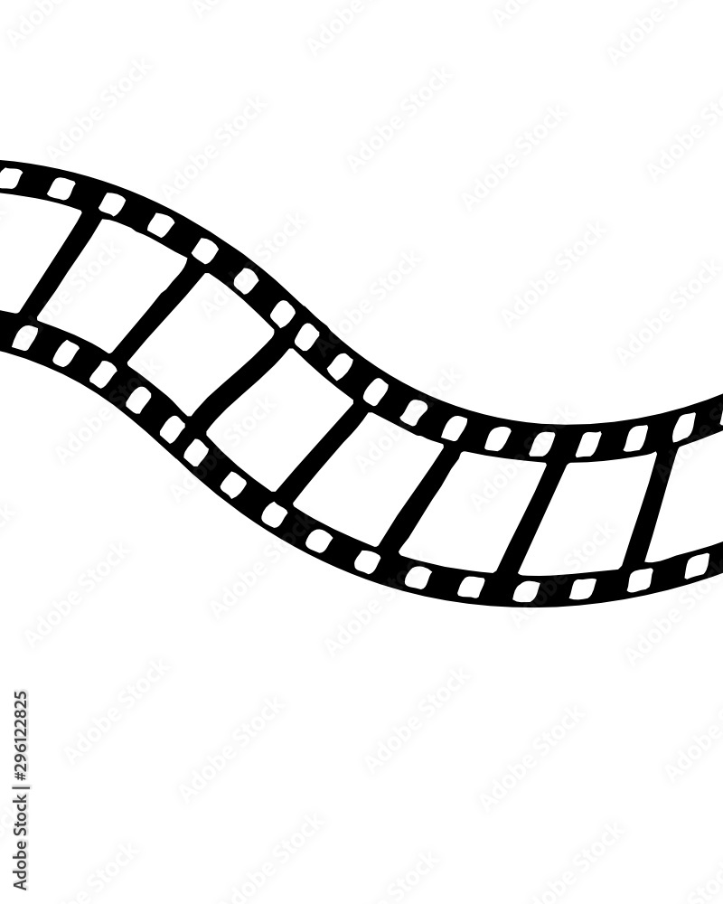 Fototapeta premium Empty Black and White Film Strip