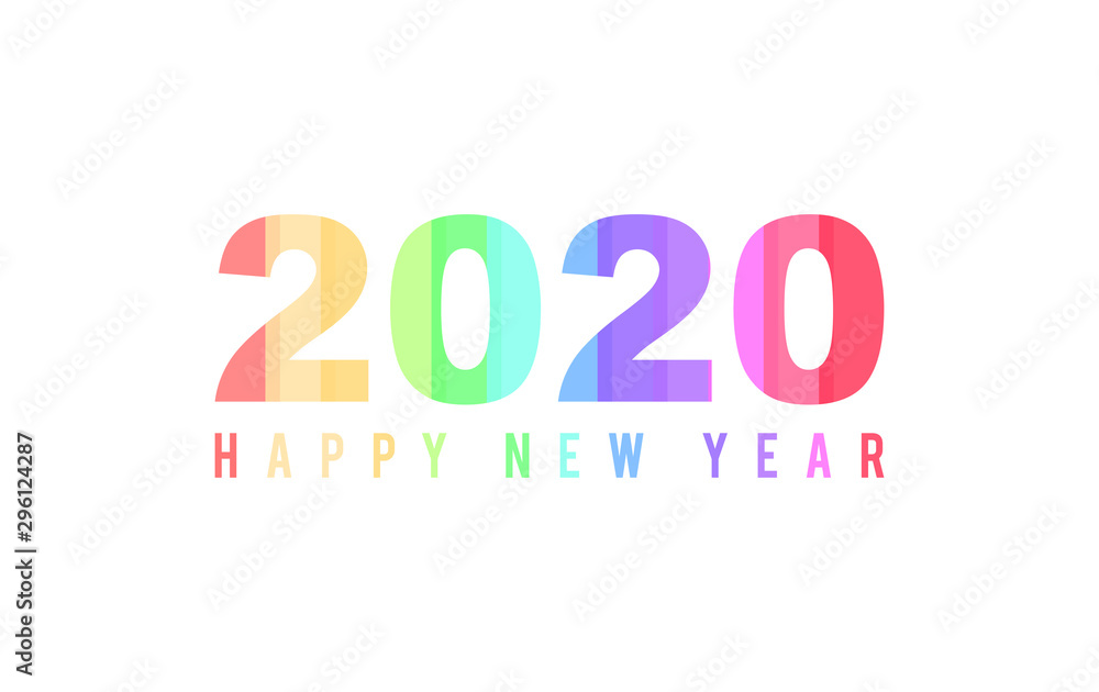 Happy new year 2020 background illustration vector