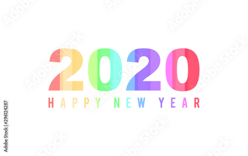 Happy new year 2020 background illustration vector