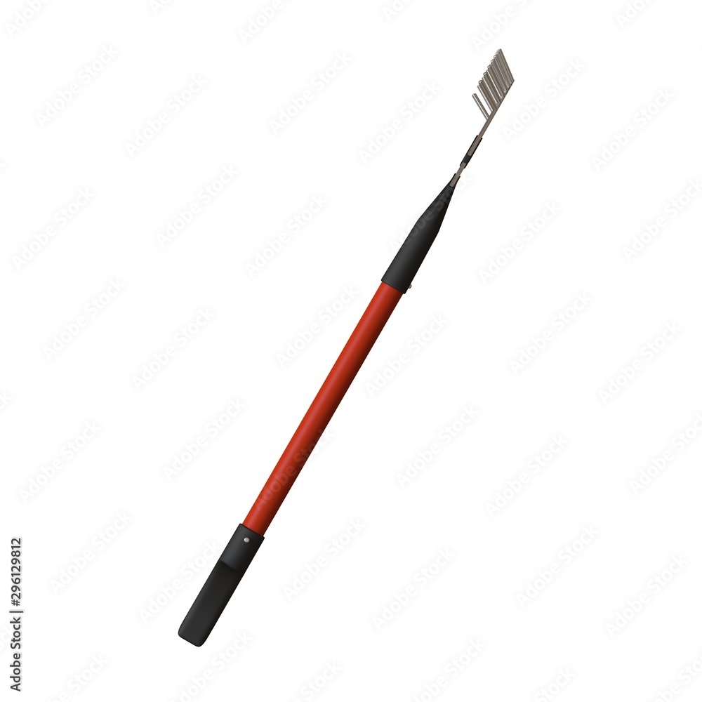 Garden rake on a white background, isolate. 3D rendering of excellent quality in high resolution. It can be enlarged and used as a background or texture. Garden rake on a white background, isolate. 3D rendering of excellent quality in high resolution. It can be enlarged and used as a background or texture.