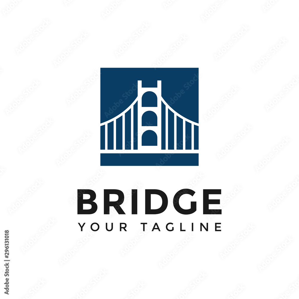 Square Bridge Logo Design Template Square Bridge Logo Design Template