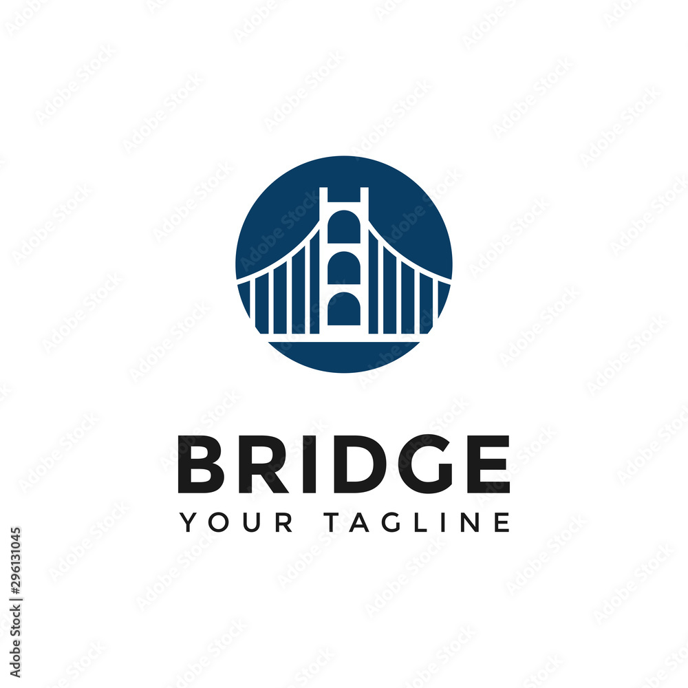 Circle Bridge Logo Design Template