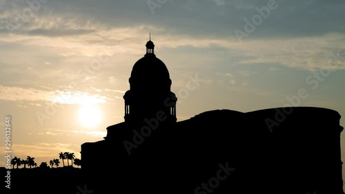 Havana: El Capitolio or National Capitol Building, Time Lapse at Sunrise with Coloful Clodus, Cuba