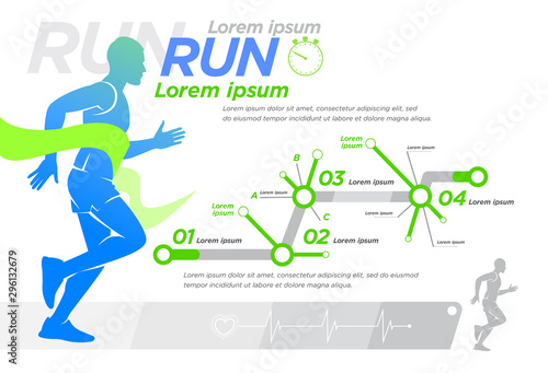 Runner Design presentation Infographic info page