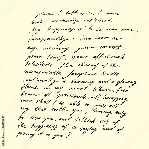 Handwritten abstract text wallpaper. Imitation of a abstract vintage lettering. Letters used in inscriptions, ornaments, background