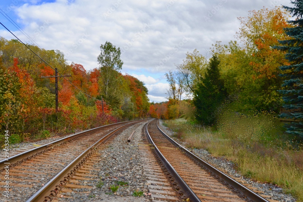 Autumn Railway tracks