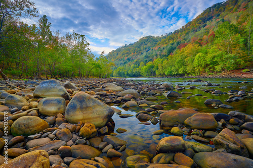 Photography Large boulders along the New River, WV.