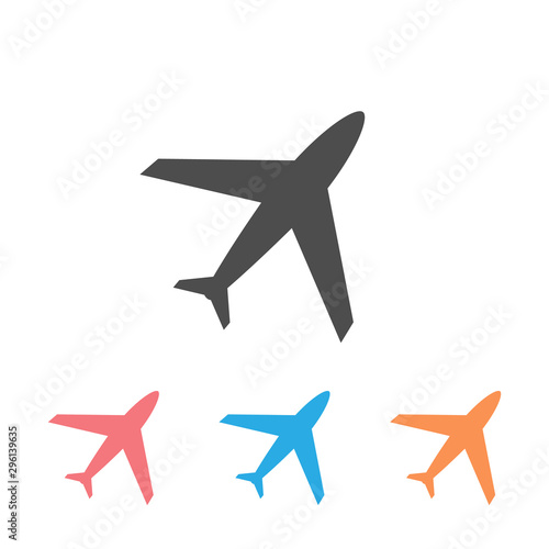 Plane icon set, airport and airplane pictogram © arabel0305
