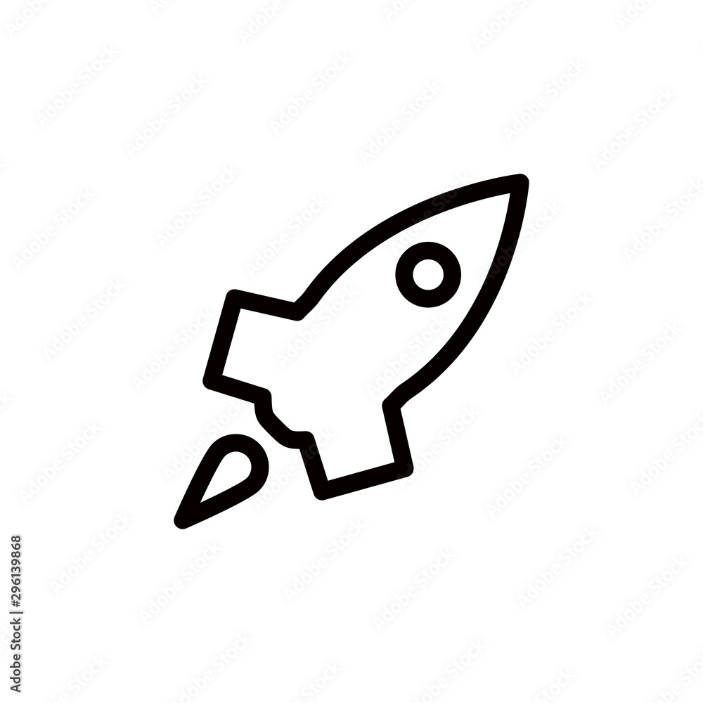 rocket icon trendy flat design rocket icon trendy flat design