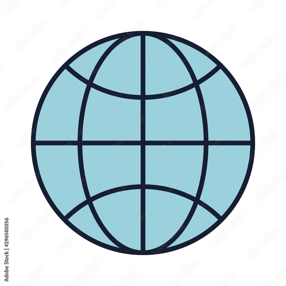 Isolated global sphere fill vector design Isolated global sphere fill vector design
