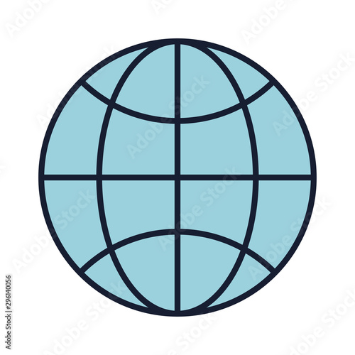 Isolated global sphere fill vector design