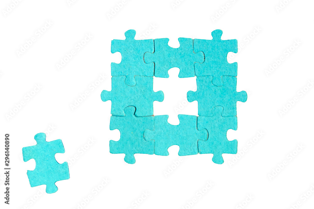 puzzle without details on a white puzzle without details on a white