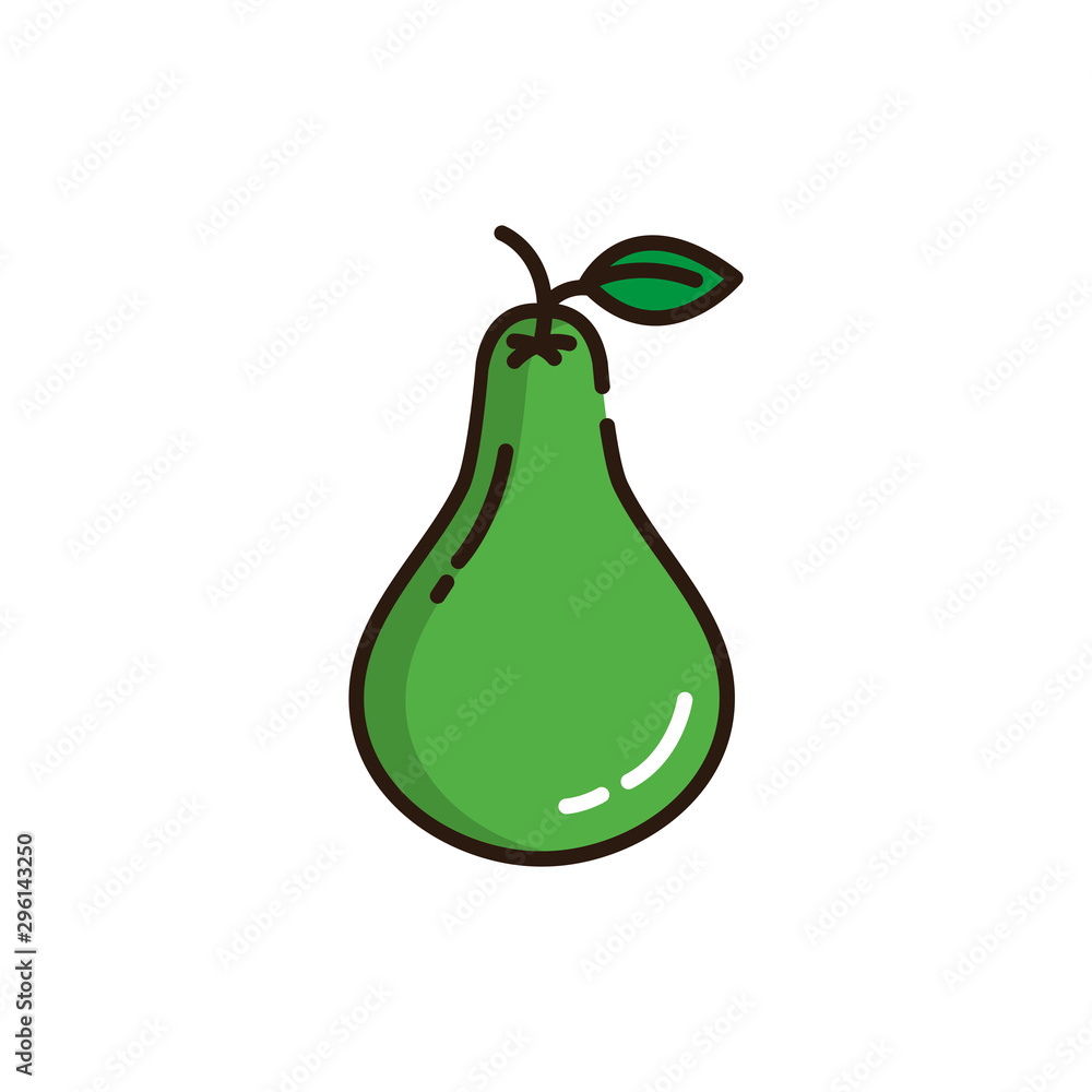 Isolated pear icon fill vector design Isolated pear icon fill vector design
