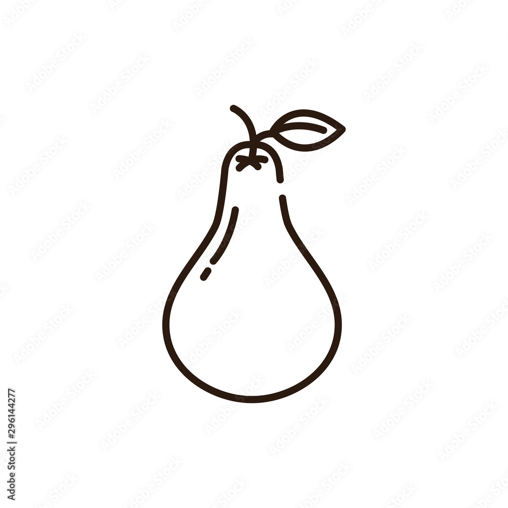 Isolated pear icon line vector design Isolated pear icon line vector design