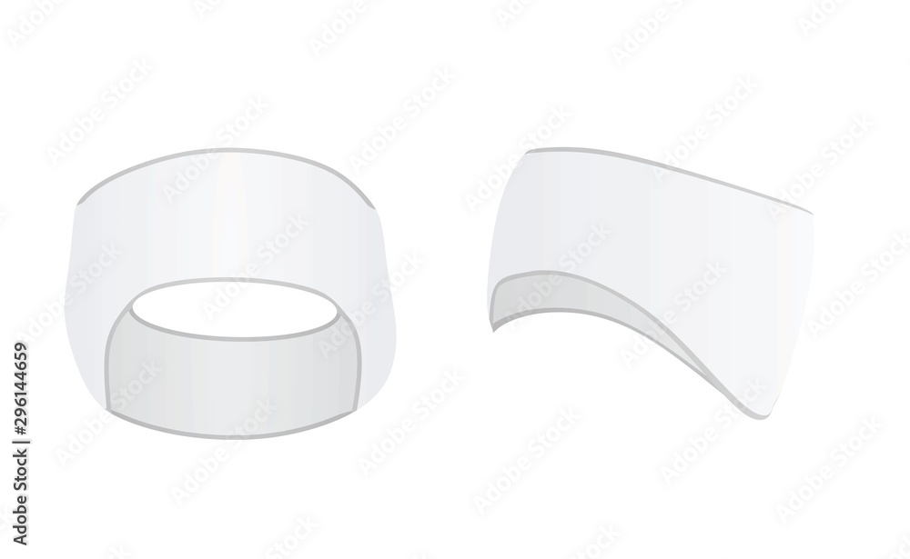 White sport head band. vector illustration White sport head band. vector illustration