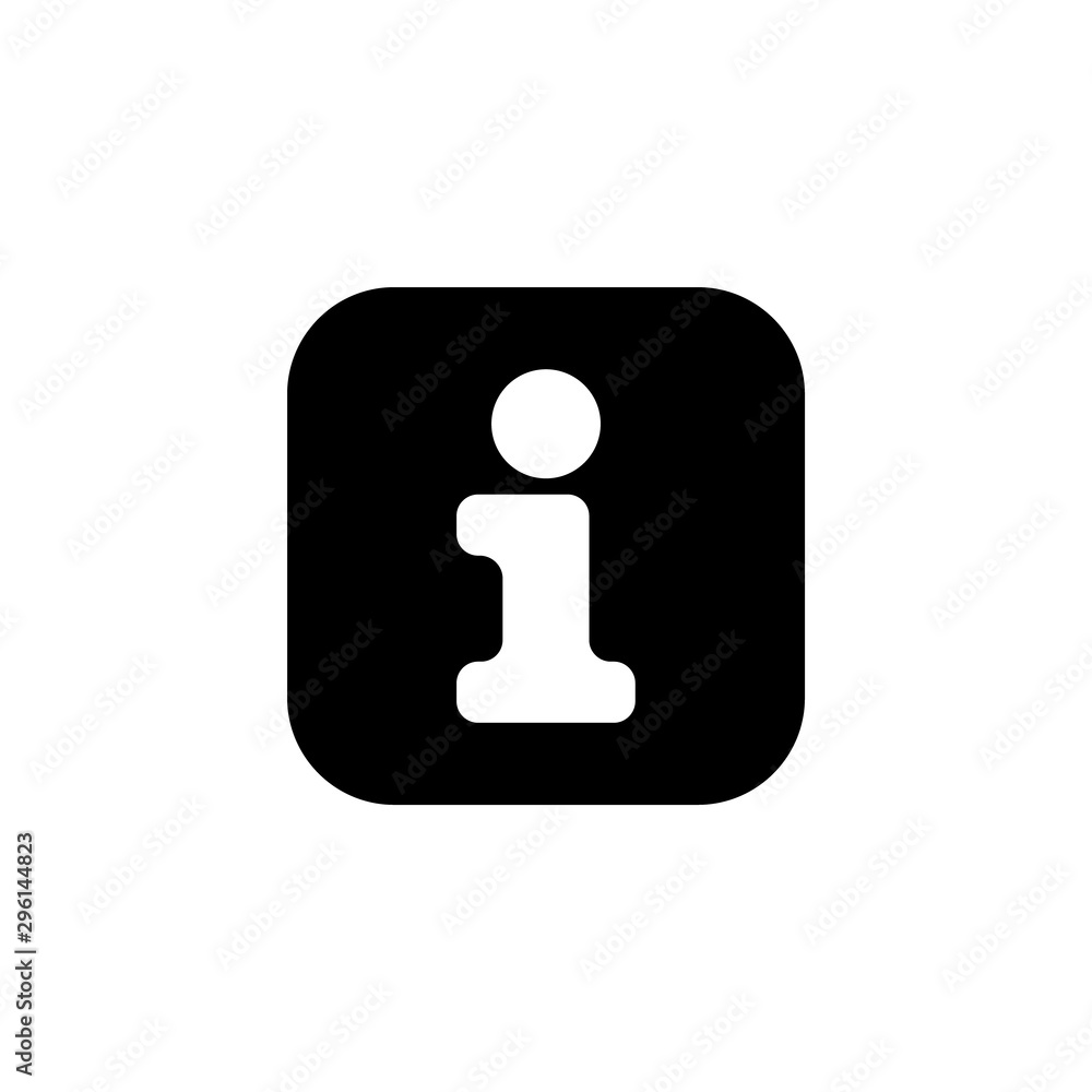 Information Icon Gimmick Vector Template Black White Information Icon Gimmick Vector Template Black White