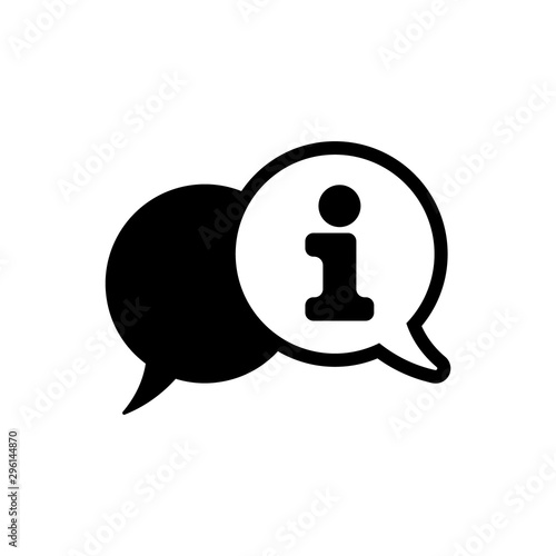 Information Icon Gimmick Vector Template Black White