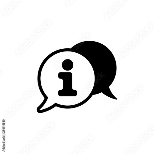 Information Icon Gimmick Vector Template Black White