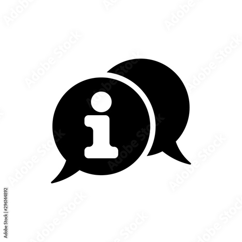 Information Icon Gimmick Vector Template Black White