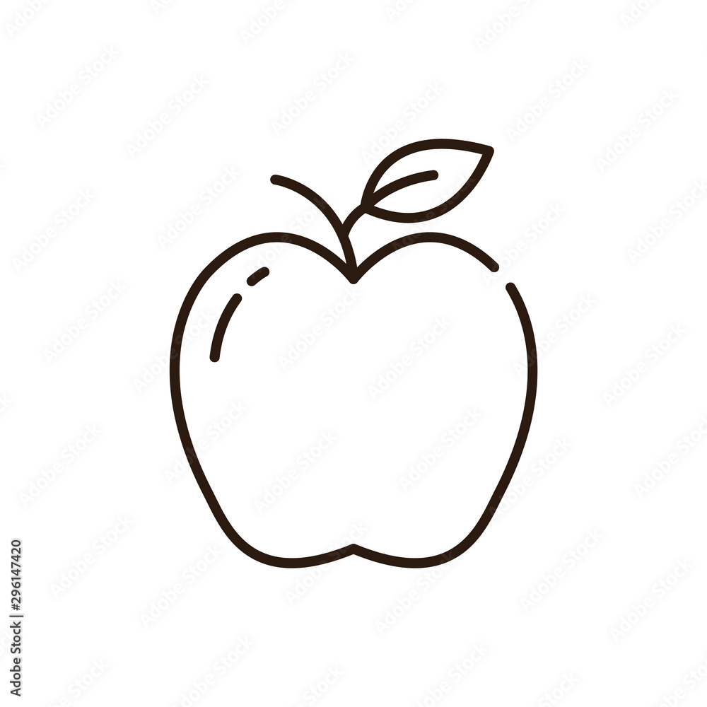 Fototapeta premium Isolated apple icon line vector design
