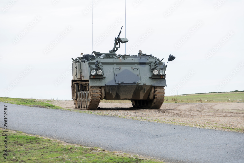 British army AFV 432 troop carrier on open ground British army AFV 432 troop carrier on open ground