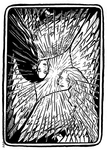 Fotografie Vintage style vector illustration