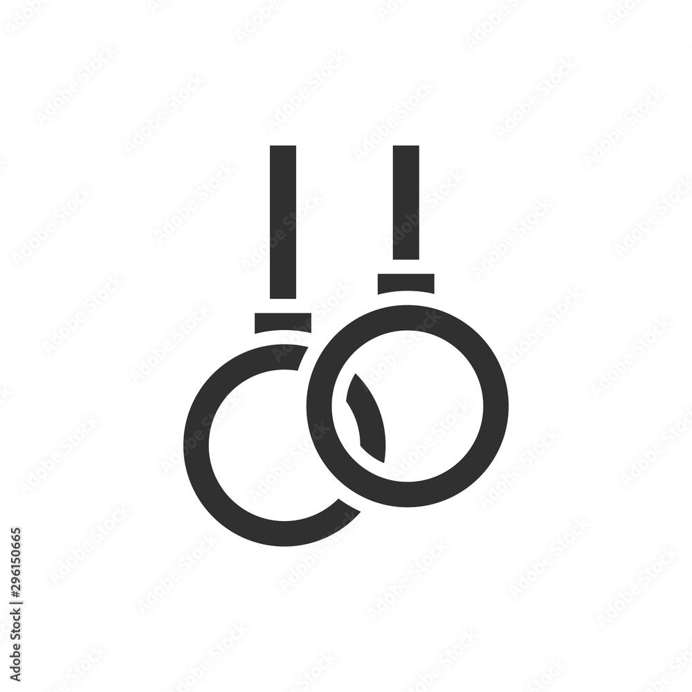 Isolated gymnastic rings flat vector design Isolated gymnastic rings flat vector design