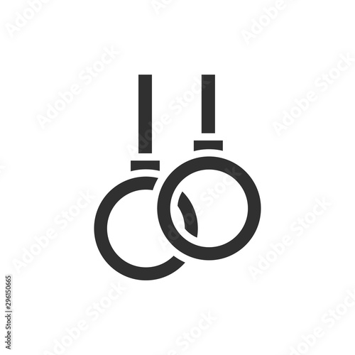 Isolated gymnastic rings flat vector design