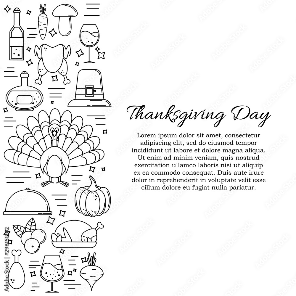 custom made wallpaper toronto digitalThanksgiving card concept. Vector illustration for design and web