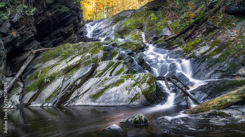 Small waterfall at Ayer's Cliff in the Estrie region of Quebec, Canada