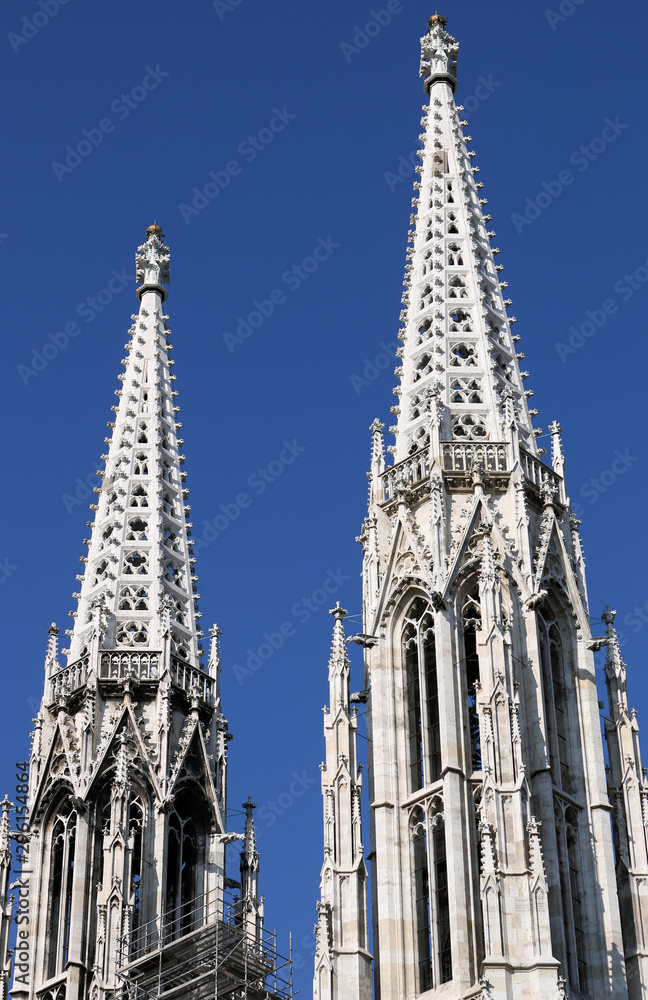 Fototapeta premium Votive Church Votivekirche towers Vienna Austria