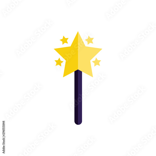 Isolated magician wand icon flat vector design
