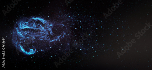 Fototapeta Naklejka Na Ścianę i Meble -  Starry sky and galaxy faded abstract panoramic background. Elements of this image furnished by NASA.