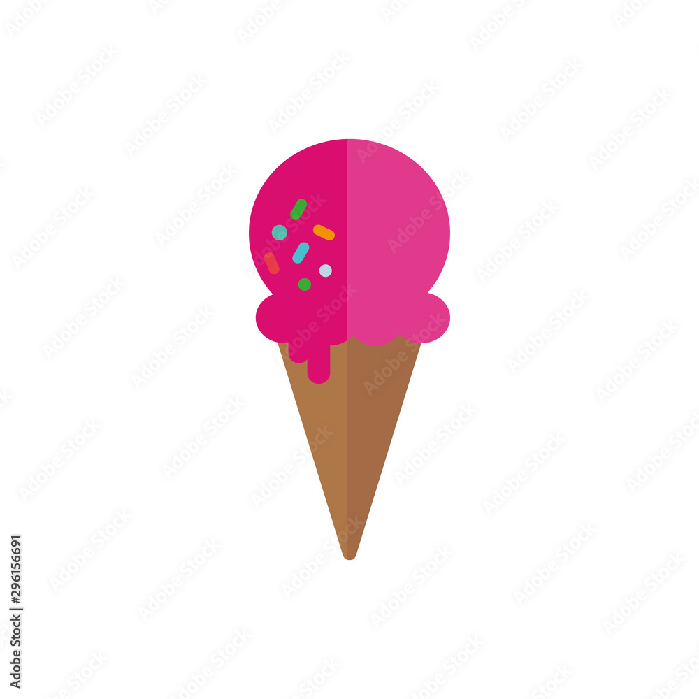 Summer and delicious ice cream flat vector design Summer and delicious ice cream flat vector design