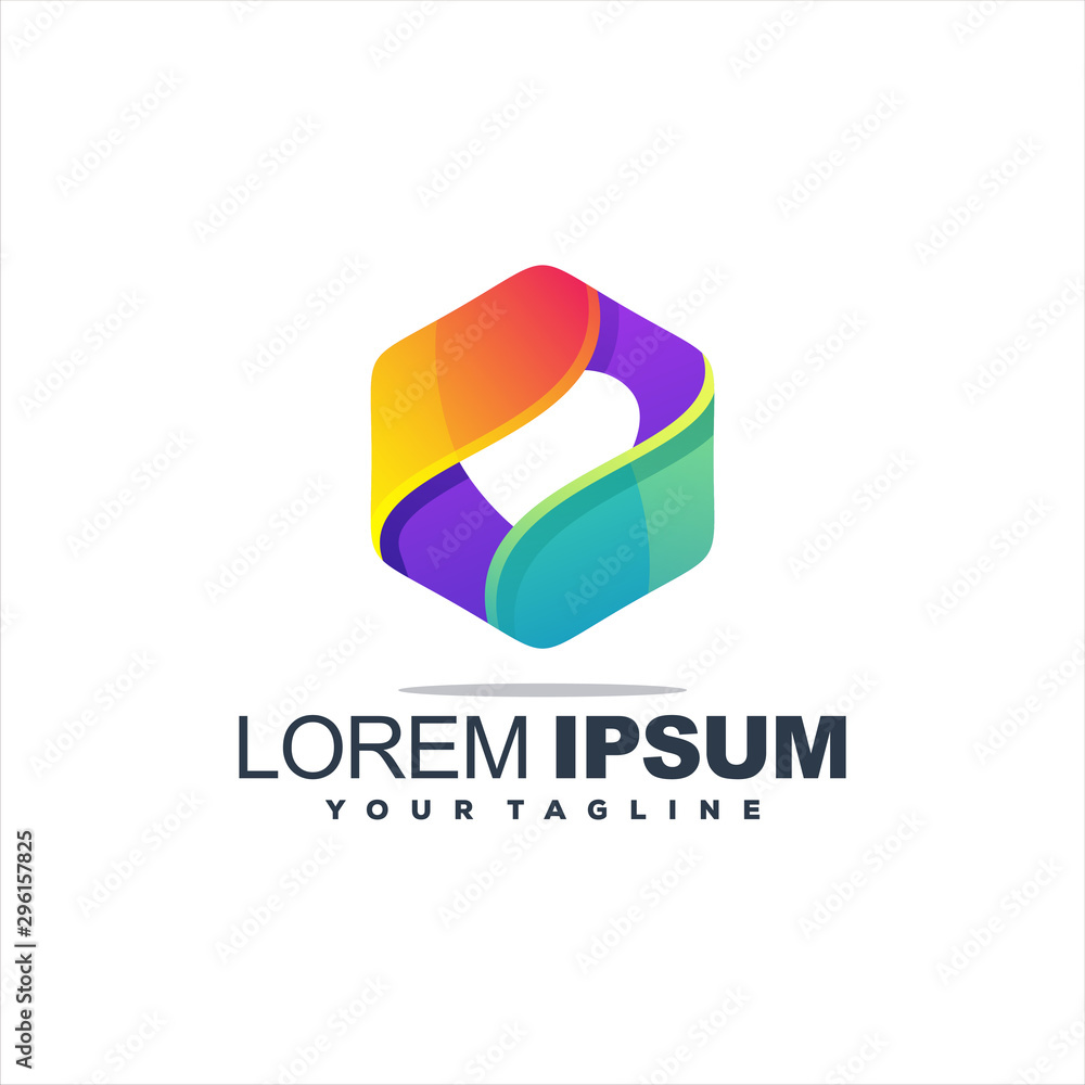 awesome abstract gradient logo design awesome abstract gradient logo design