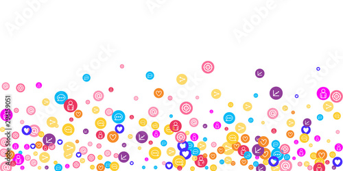 Social media marketing, Communication concept.