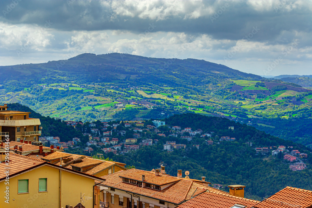 Scenic view of San Marino from Mount Titan
