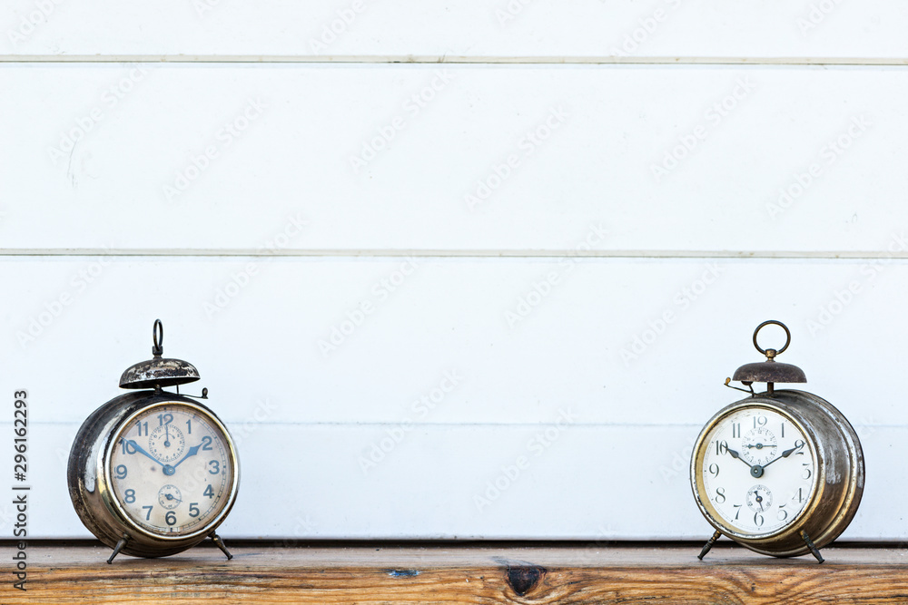 Detail old alarm clocks Detail old alarm clocks