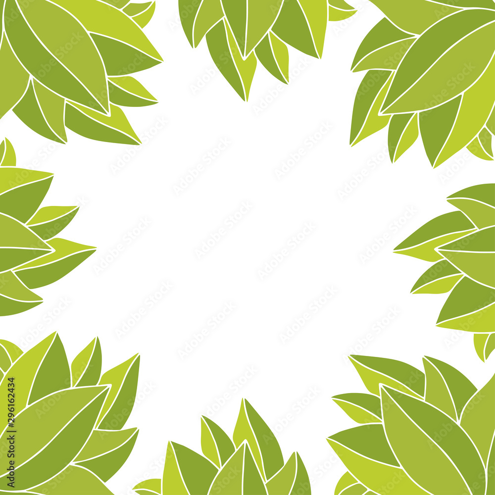Frame with tropical leaves. Floral background design. Frame with tropical leaves. Floral background design.