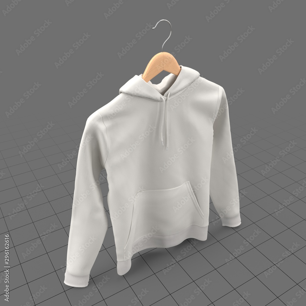 Male hoodie hanging on hanger Stock 3D asset | Adobe Stock