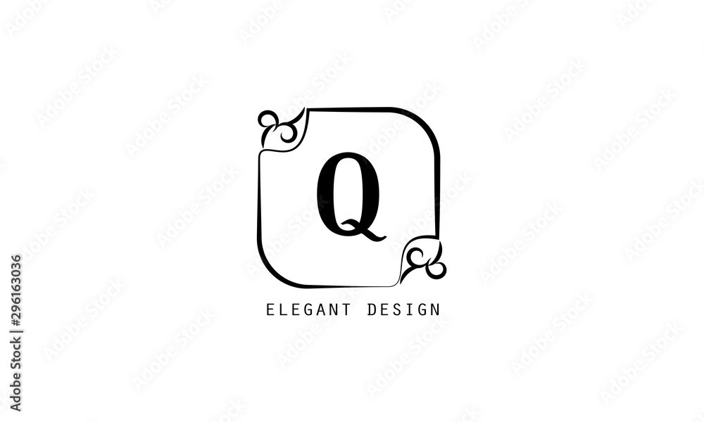 Modern and elegant geometric design of the logo with the letter. Monograms for florists, cosmetics, business. Stylish minimalist vector illustration. Modern and elegant geometric design of the logo with the letter. Monograms for florists, cosmetics, business. Stylish minimalist vector illustration.