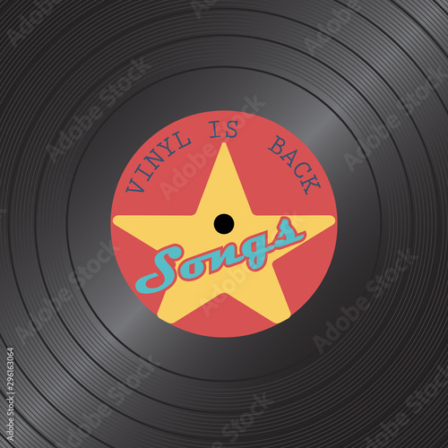 Retro vinyl disk. Gramophone Vinyl record