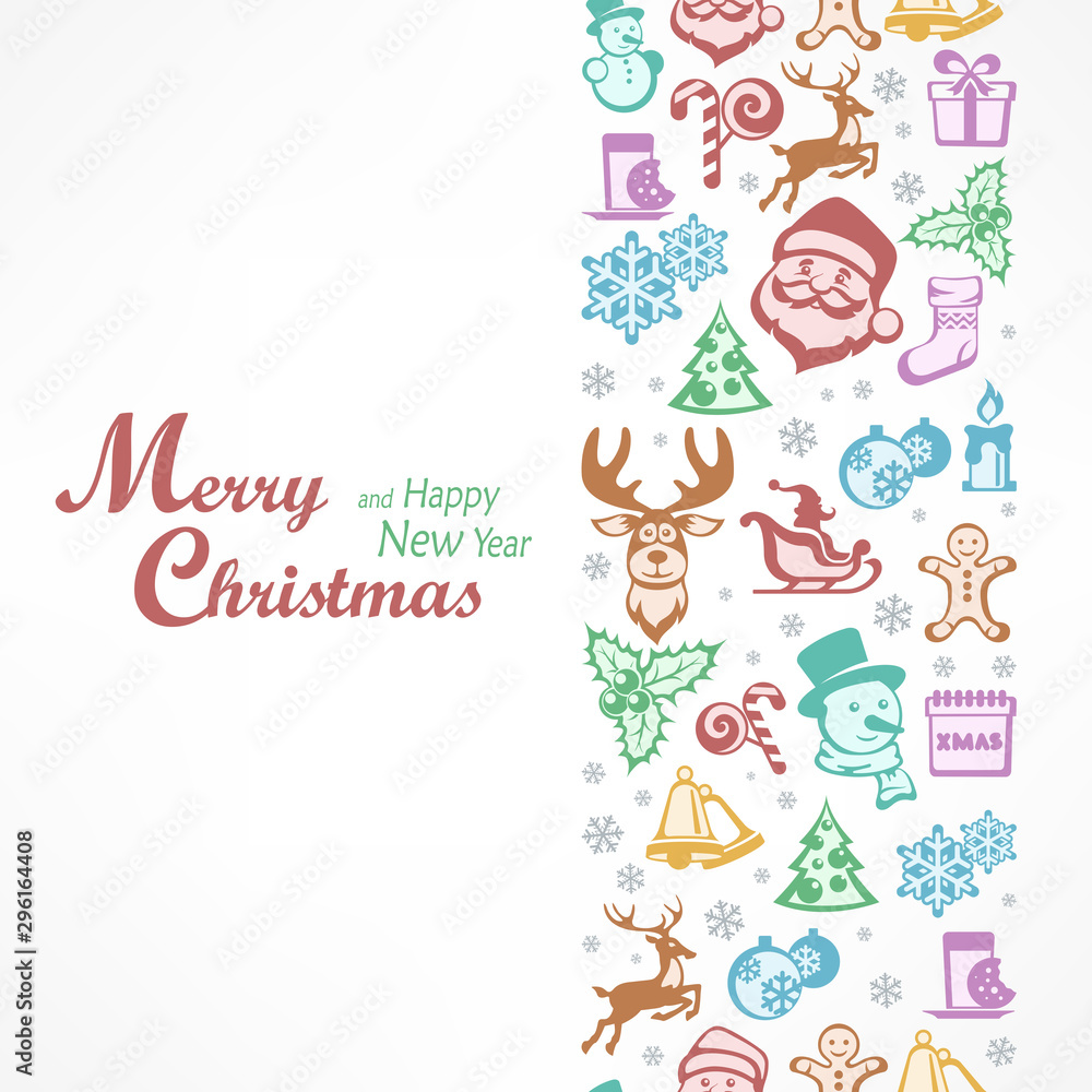 Merry Christmas card in color