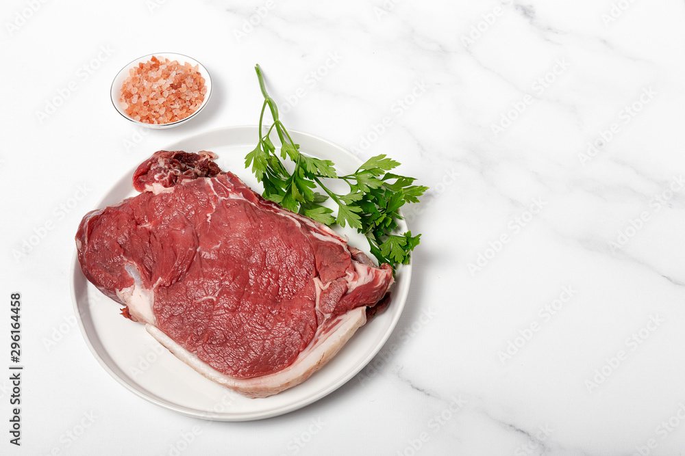 Raw beef steak for grill, BBQ or cooking