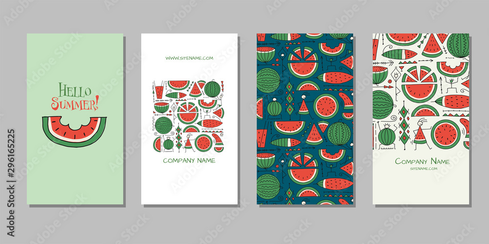 Banners design. Watermelon background Banners design. Watermelon background