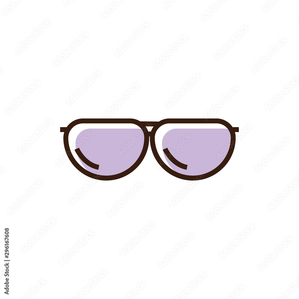 Fototapeta premium Isolated glasses line and fill vector design