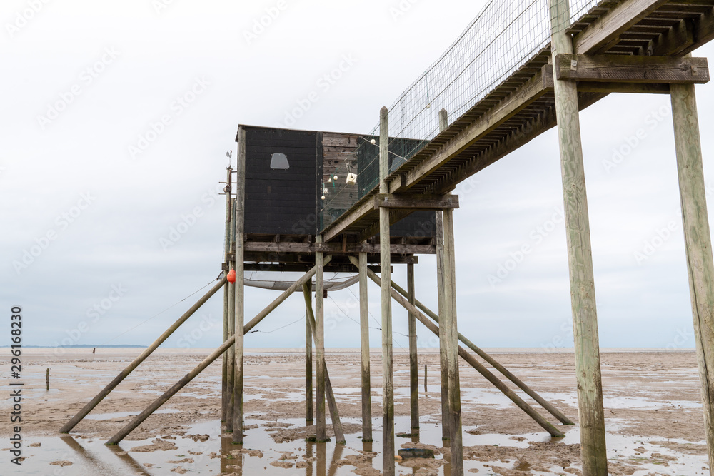 Fishing carrelets atlantic ocean south western France Fishing carrelets atlantic ocean south western France