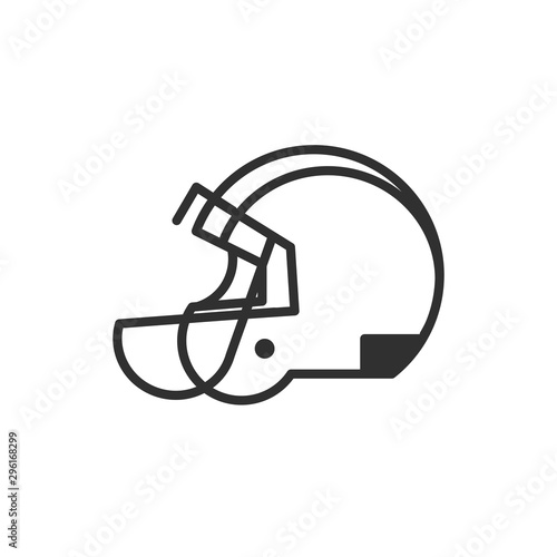 Isolated sport helmet flat vector design