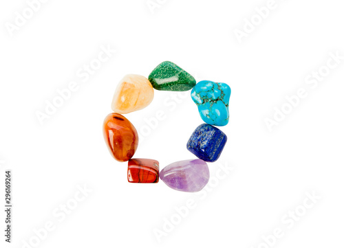 Obraz na płótnie All seven chakra colors aligned in jewelry bracelet