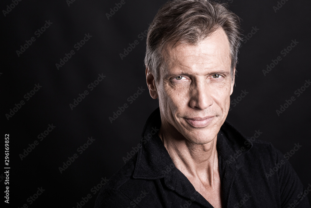 confident good looking man shooted in studio